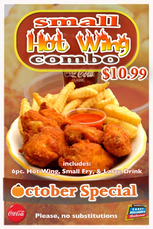 October Specials At Carey Hilliard's Restaurants